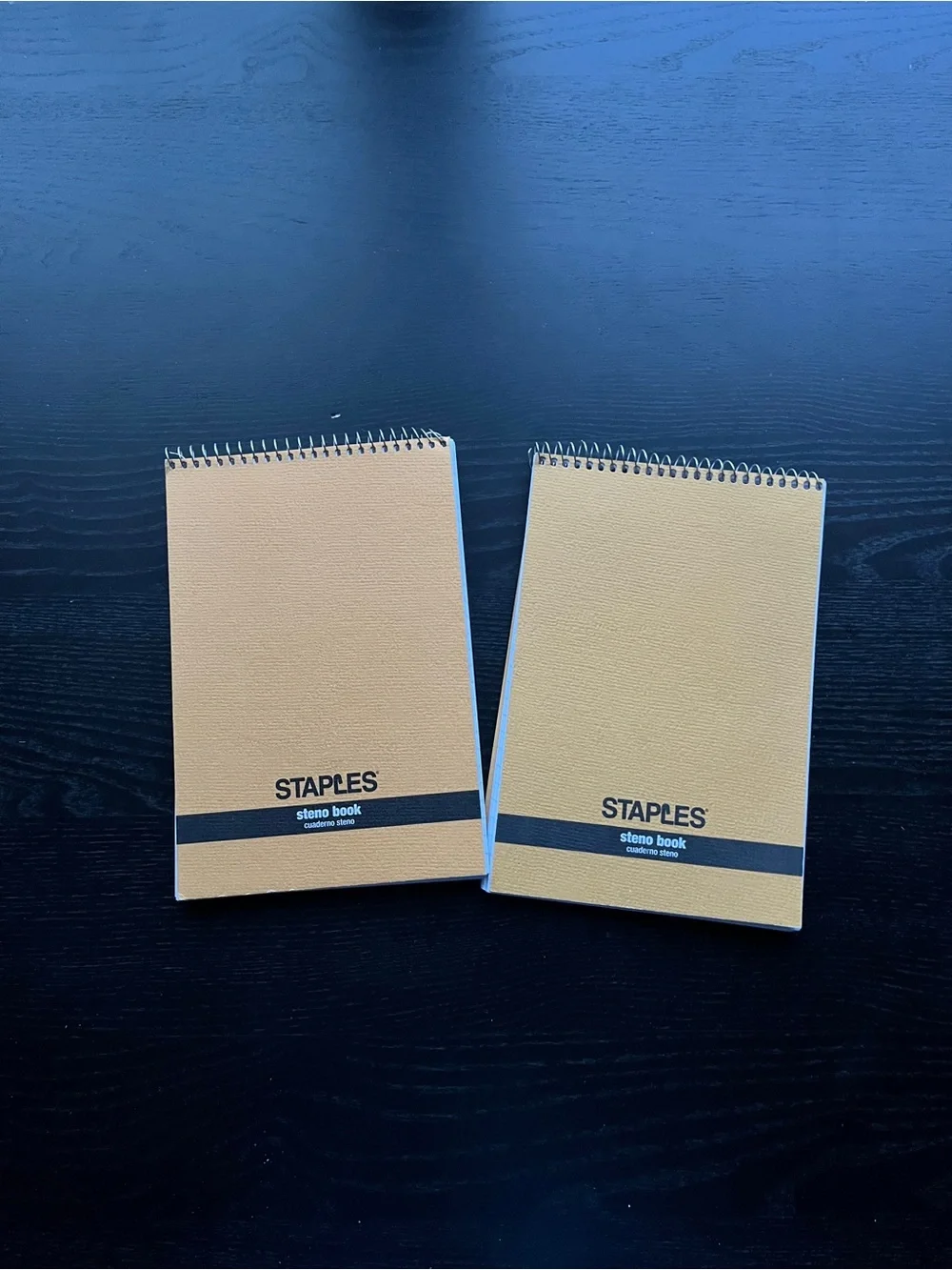 Staples Kraft Steno Book Spiral Memo Pad 6x9 Blue Ruled Gregg Line Notepad 2PK